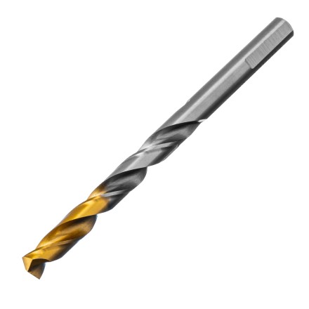Сверло спиральное по металлу Denzel 8 x 117 мм, Р6М5, Golden Tip, 718239 купить в Нижневартовске