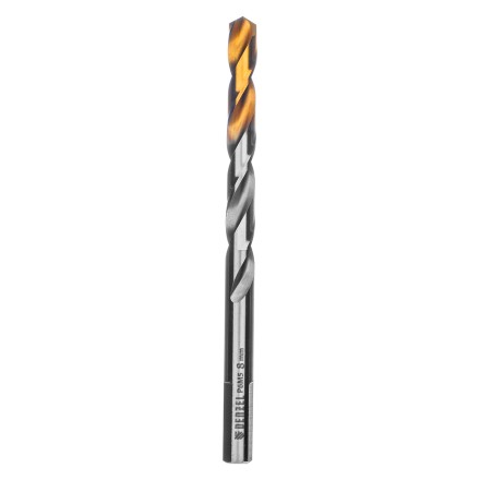 Сверло спиральное по металлу Denzel 8 x 117 мм, Р6М5, Golden Tip, 718239 купить в Нижневартовске