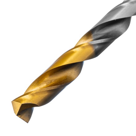 Сверло спиральное по металлу Denzel 8 x 117 мм, Р6М5, Golden Tip, 718239 купить в Нижневартовске