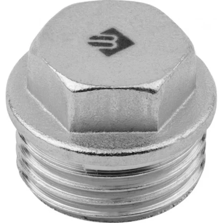 Заглушка ЗУБР "ЭКСПЕРТ", никелированная латунь, 6-ти гранная головка, внутренняя резьба, 1/2" 51297-1/2 купить в Нижневартовске