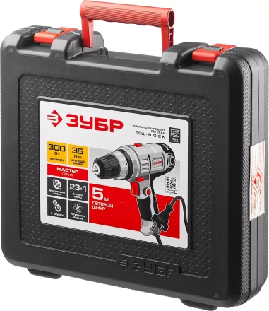 Дрель-шуруповерт сетевая в кейсе ЗСШ-300-2 К серия МАСТЕР купить в Нижневартовске