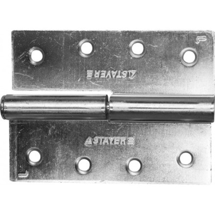 Петля дверная STAYER &quot;MASTER&quot; разъемная, цвет белый цинк, левая, 100мм 37613-100-1L купить в Нижневартовске
