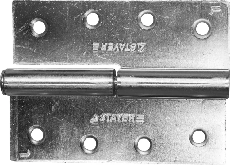 Петля дверная STAYER "MASTER" разъемная, цвет белый цинк, левая, 100мм 37613-100-1L купить в Нижневартовске