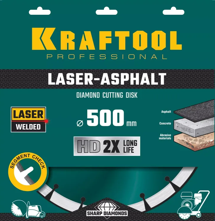 Диски алмазные отрезные для бетонорезов и швонарезчиков ASPHALT 36687-500 купить в Нижневартовске