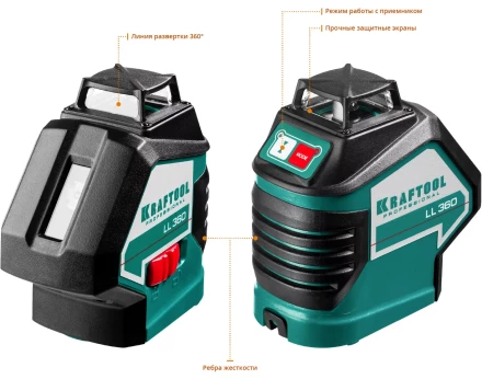 Нивелиры лазерные LL-360, 360 град, 20/70м, IP54 34645-3 купить в Нижневартовске