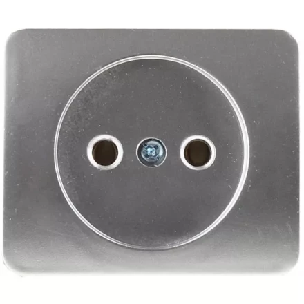 Розетка СВЕТОЗАР "ГАММА" без заземления, одинарная, без вставки и рамки, цвет светло-серый металлик, 16А/~250В SV-54100-SM купить в Нижневартовске