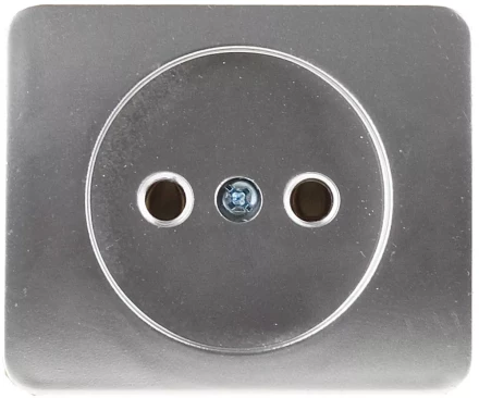 Розетка СВЕТОЗАР "ГАММА" без заземления, одинарная, без вставки и рамки, цвет светло-серый металлик, 16А/~250В SV-54100-SM купить в Нижневартовске