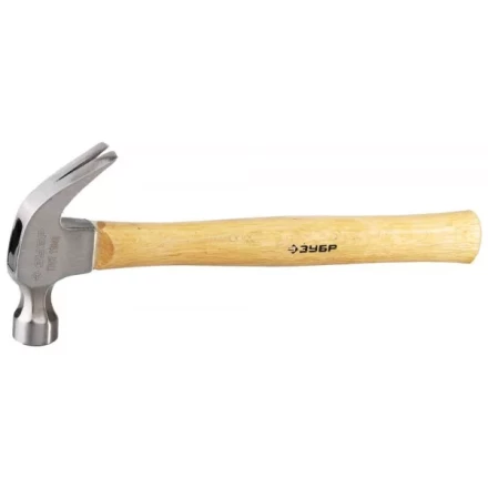 Молоток-гвоздодер ЗУБР кованый, с деревянной рукояткой, 450г 20237-450 купить в Нижневартовске