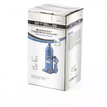 Домкрат гидравлический бутылочный 6 т h подъема 207-404 мм Stels 51164 купить в Нижневартовске