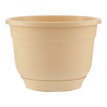 Горшок Флокс с поддоном бежевый 1,5 л PALISAD 69226 купить в Нижневартовске