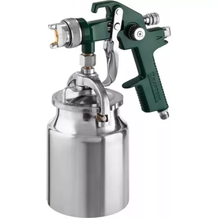 Краскопульт пневматический KRAFTOOL AirKraft, HVLP, с нижним бачком, 1,4мм 06520-1.4 купить в Нижневартовске
