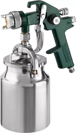 Краскопульт пневматический KRAFTOOL AirKraft, HVLP, с нижним бачком, 1,4мм 06520-1.4 купить в Нижневартовске