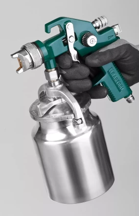 Краскопульт пневматический KRAFTOOL AirKraft, HVLP, с нижним бачком, 1,4мм 06520-1.4 купить в Нижневартовске