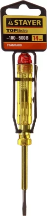 Пробник STAYER "STANDARD" электрический, 100-500В, 140мм, этикетка-флажок 2571-14_z01 купить в Нижневартовске