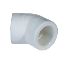 Уголок PP-R 45° 25мм белый (50/650) 45351