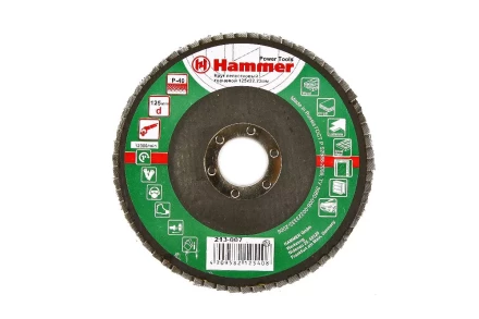 Круг Лепестковый Торцевой (КЛТ) HAMMER КЛТ 1 Ф125х22 Р40 213-007 купить в Нижневартовске