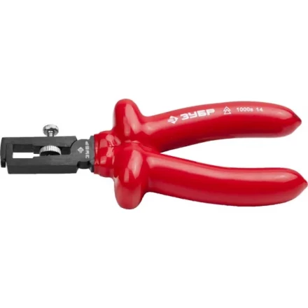 Пассатижи ЗУБР "МАСТЕР" "ЭЛЕКТРИК" для зачистки проводов диэлектрические, высоковольтные до~1000В, d до 5мм, S поперечн сеч кабеля до 10мм2, 160мм 2214-9-16_z02 купить в Нижневартовске