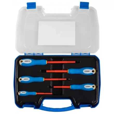 ЗУБР. Набор: Отвертки диэлектрические, 2-комп. рукоятка, до 1000 В, хромованадиевая сталь, 5 предметов 25263-H5 купить в Нижневартовске