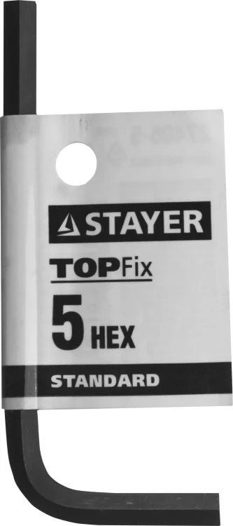 Ключ имбусовый STAYER "STANDARD", сталь, черный, 5мм 27405-5 купить в Нижневартовске