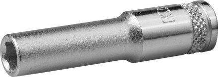 Торцовая головка KRAFTOOL &quot;INDUSTRIE QUALITAT&quot;, удлиненная, Cr-V, FLANK, хромосатинированная, 1/4&quot;, 7 мм 27817-07_z01 купить в Нижневартовске