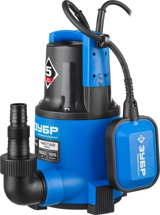 Насос ЗУБР "ПРОФЕССИОНАЛ" Т3 погружной дренажный для чистой воды (d пропускаемых частиц до 5мм), 550Вт, пропускная способность 185л/мин, напор 8,5м НПЧ-Т3-550 купить в Нижневартовске