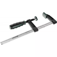 Струбцина, KRAFTOOL 32011-050-200, тип "F", DIN 5117, двухкомпонентная ручка, 50х200мм 32011-050-200