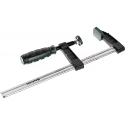 Струбцина, KRAFTOOL 32011-050-200, тип "F", DIN 5117, двухкомпонентная ручка, 50х200мм 32011-050-200