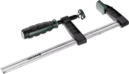 Струбцина, KRAFTOOL 32011-050-200, тип "F", DIN 5117, двухкомпонентная ручка, 50х200мм 32011-050-200 купить в Нижневартовске