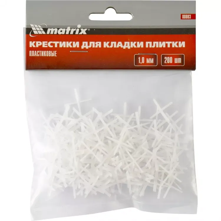 Крестики 1,0 мм для кладки плитки упаковка 200 штук Matrix 88083 купить в Нижневартовске