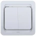 Выключатель СВЕТОЗАР "ГАММА" двухклавишный, без подсветки, цвет белый, 10А/~250В SV-54134-W купить в Нижневартовске