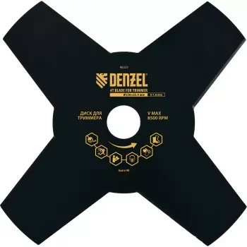 Диск для триммера 230 х 25,4 толщина 1,6 мм 4 лезвия DENZEL 96323 купить в Нижневартовске
