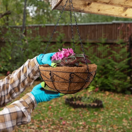 Кашпо подвесное с орнаментом Palisad, с кокосовой корзиной, диаметр 30 см, 690048 купить в Нижневартовске