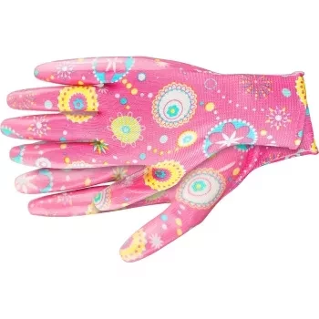 Перчатки садовые из полиэстера с нитриловым обливом, красные, M PALISAD 67746 купить в Нижневартовске