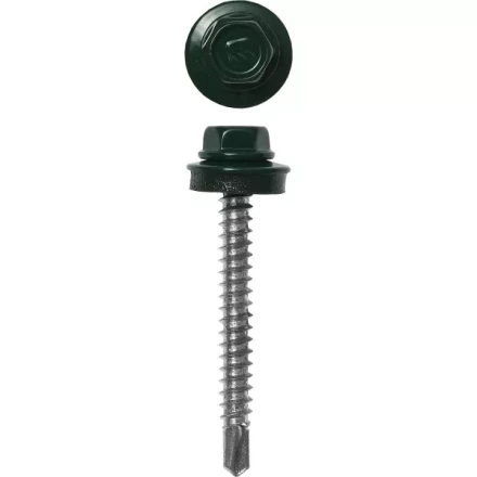 Саморезы ЗУБР окраш., RAL 6005 зелен. насыщен., для крепл. кров. матер. к дерев. обреш., 4.8x60мм, 200шт 4-300315-48-060-6005 купить в Нижневартовске