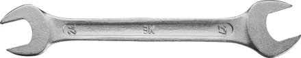 Ключ рожковый гаечный ЗУБР "СТАНДАРТ", оцинкованный, 24х27мм 27115-24-27 купить в Нижневартовске