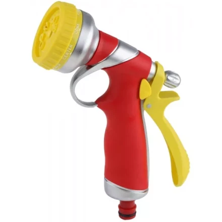 Пистолет-распылитель GRINDA металлический с TPR, 8-позиционный 8-427143 купить в Нижневартовске