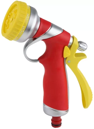 Пистолет-распылитель GRINDA металлический с TPR, 8-позиционный 8-427143 купить в Нижневартовске