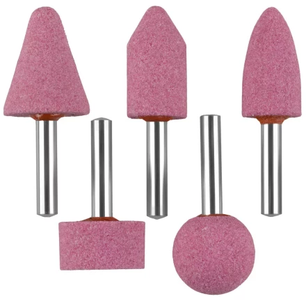 Набор ЗУБР "МАСТЕР": Абразивные минишарошки-насадки для  дрели, оксид алюминия высокой твердости, хвостовик d 6мм, 5 предм. 35996-H5 купить в Нижневартовске