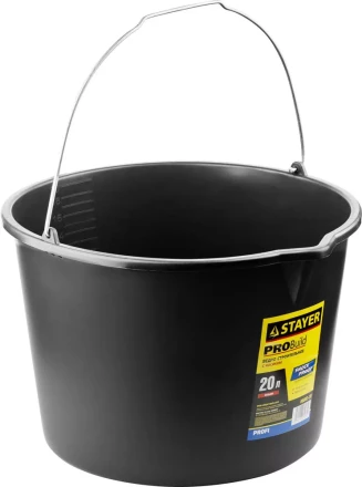 Ведро STAYER "PROFI" строительное пластмассовое с носиком, 20л 06083-20 купить в Нижневартовске