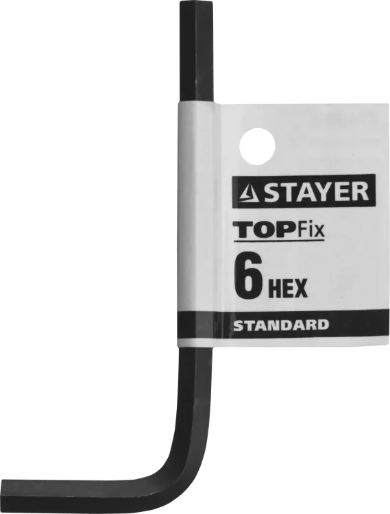 Ключ имбусовый STAYER "STANDARD", сталь, черный, 6мм 27405-6 купить в Нижневартовске