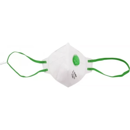 Полумаска фильтрующая ЗУБР "МАСТЕР" плоская, с клапаном, многослойная, класс защиты FFP2 11166-2 купить в Нижневартовске