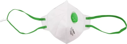 Полумаска фильтрующая ЗУБР "МАСТЕР" плоская, с клапаном, многослойная, класс защиты FFP2 11166-2 купить в Нижневартовске