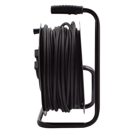 Удлинитель силовой 50 м, 16А, тип УХз16, КГ 3 x 2.5 мм, на стальной катушке, 4 розетки Сибртех 95880 купить в Нижневартовске