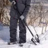 Лопата для уборки снега пластиковая, 450х325х1370 мм, стальной черенок, Palisad 61660 купить в Нижневартовске