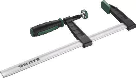 Струбцина, KRAFTOOL 32011-080-300, тип "F", DIN 5117, двухкомпонентная ручка, 80х300мм 32011-080-300 купить в Нижневартовске