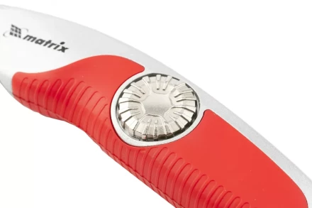 Нож 19мм, выдвижное трапециевидное лезвие, эргономичная двухкомпонентная рукоятка MATRIX 78926 купить в Нижневартовске