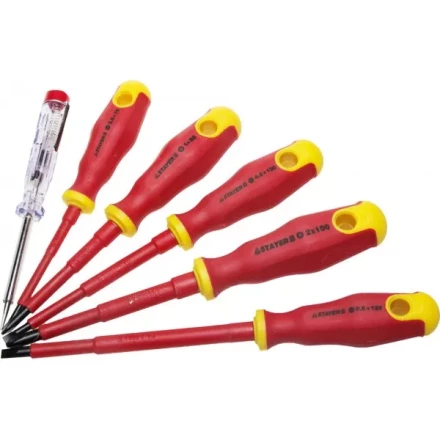 Набор STAYER "PROFI" "ELECTRO": Отвертки диэлектрические, тестер, 100-250В, Cr-V, 6шт 25145-H6_z01 купить в Нижневартовске