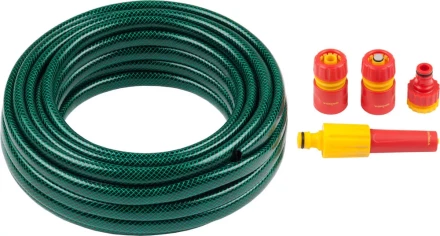 Набор поливочный GRINDA: Шланг 1/2"x15 м, наконечник-распылитель, поливочная арматура 428497-1/2-15 купить в Нижневартовске