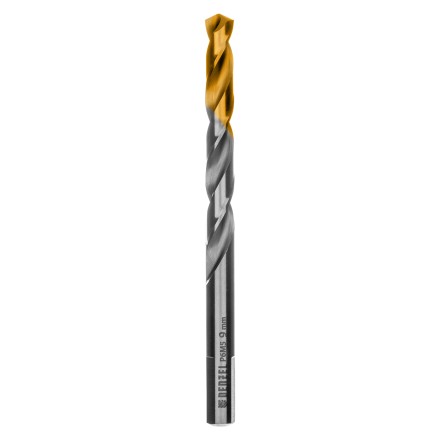 Сверло спиральное по металлу Denzel, 9 x 125 мм, Р6М5, Golden Tip, 718241 купить в Нижневартовске