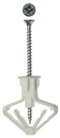 Дюбель ЗУБР &quot;МАСТЕР&quot; полипропиленовый, тип &quot;Бабочка&quot;, для пустотелых конструкций, с оцинкованным саморезом, 10 х 50 мм, 4 шт 4-301326 купить в Нижневартовске